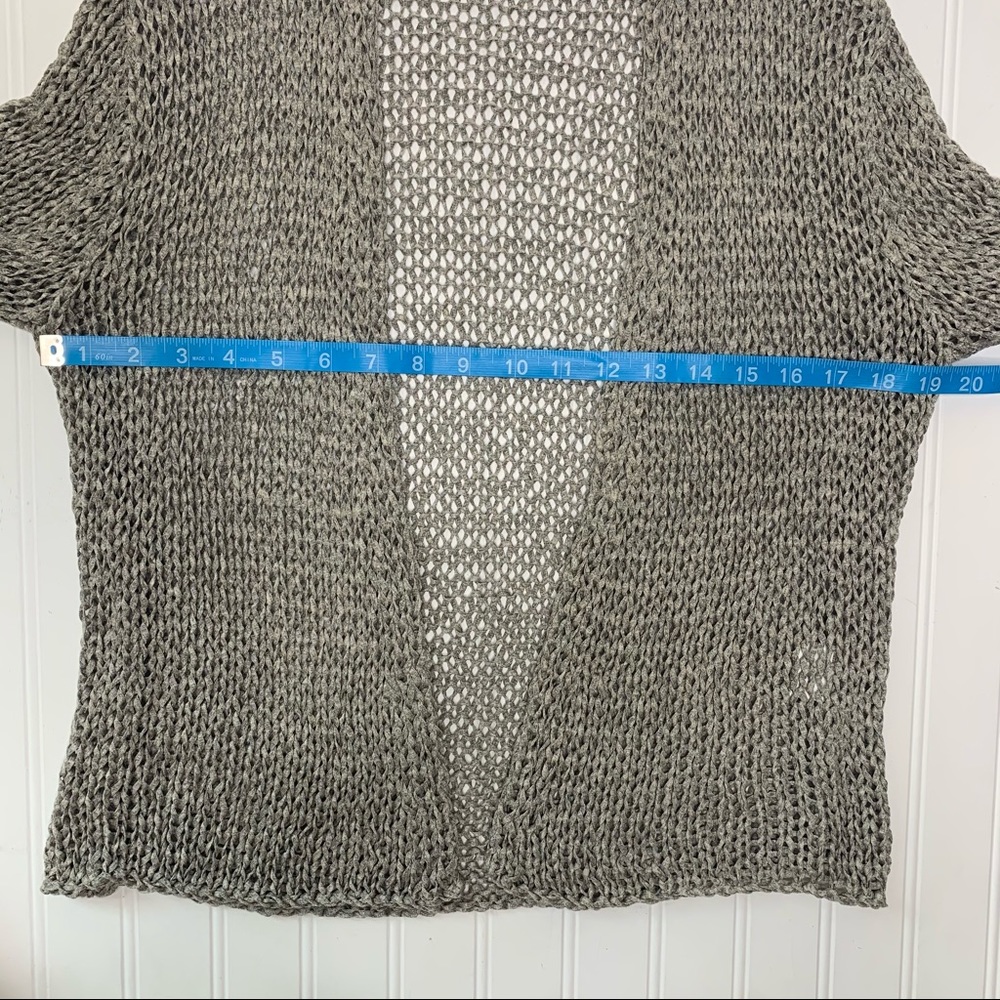 Eileen Fisher Gray Open Front Knit Cardigan - Picture 13 of 13